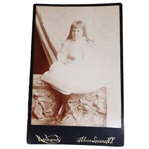 Cabinet Card Photo Young Alice Fox Gerster NYC Union Square George G. Rockwood